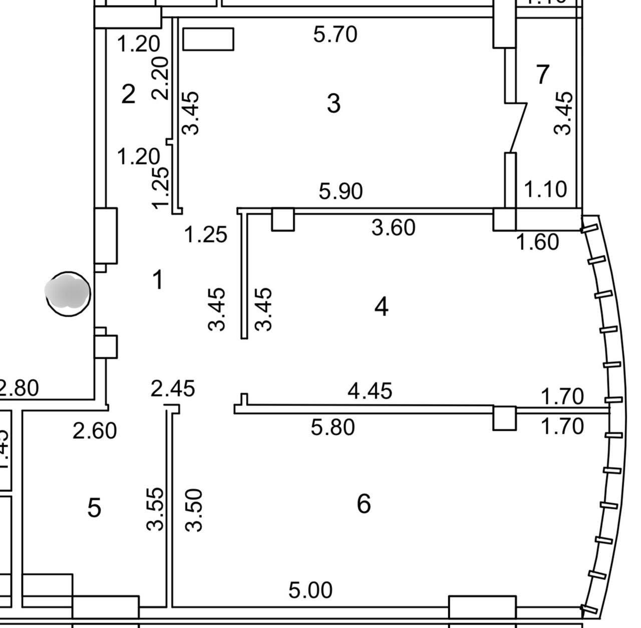 Euro two-room apartment for sale in Shahriobod residential complex