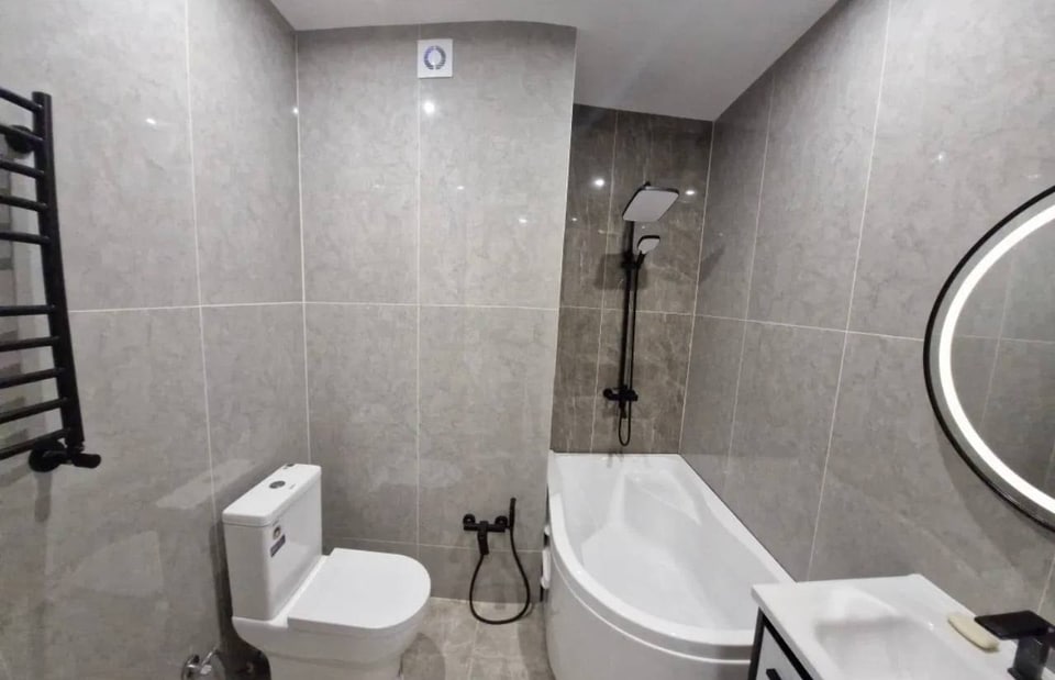 2-room apartment in Koh Ota Residential Complex, Shaykhantakhur district — buy an apartment in Tashkent on Nurafshon Street with new renovation