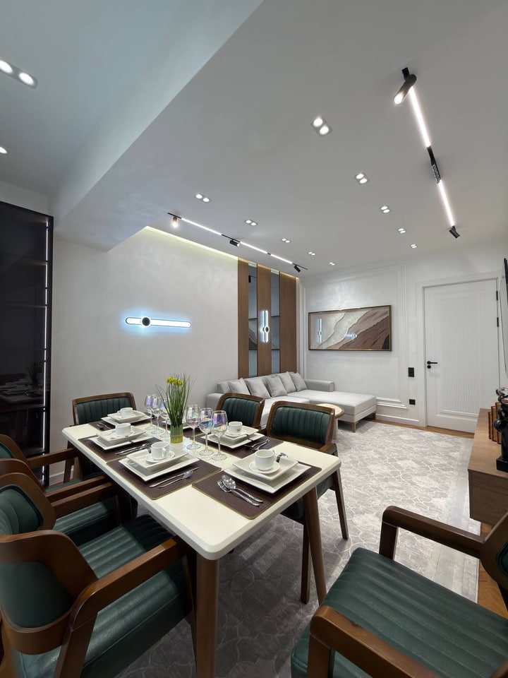 spacious 4-room apartment with a separate kitchen in the modern residential complex Poytaxt Residence