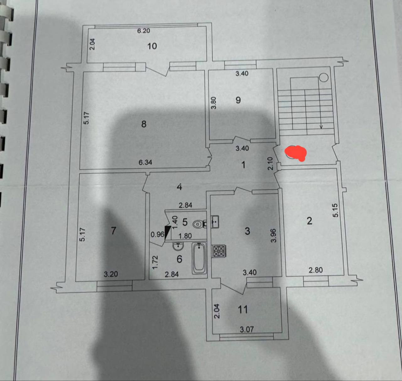 Просторная 4-комнатная квартира с банковской планировкой на улице Нукусская
