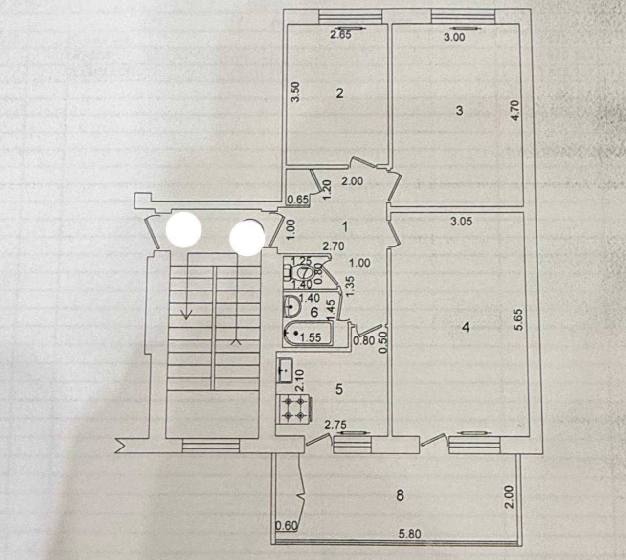 Ts6 3-room apartment with renovation